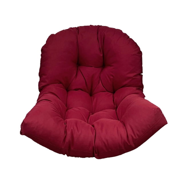 Colgante colgante de silla de huevo swing swing cojín almohadilla jardín de reemplazo del patio del patio Rojo oscuro