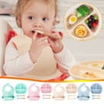 thumbnail image 2 of Yaoyar Children's Platey Set, Suction Cup Food Grade Infant And Child Food Bowl, Bib, Fork And Spoon, Kitchen Utensils Clearance, 2 of 5