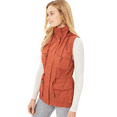 thumbnail image 3 of PacificPlex Womens Sleeveless Anorak Cotton Cargo Utility Vest, Small, Rust, 3 of 6
