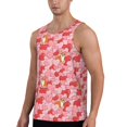 thumbnail image 2 of Fotbe hearts and cute corgi Pattern Men's Quick Dry Workout Tank Top Gym Muscle Tee Fitness Bodybuilding Sleeveless T Shirt Breathable Workout Shirt-Small, 2 of 7