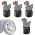 thumbnail image 2 of 4 Pack Cute Duck Glow in The Dark Tire Valve Caps Auto Tire Valve Stem Caps Decorative Tire Valve Caps for Cars Motorcycles and Bicycles (Black), 2 of 11
