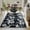 Tie-dye black and white, variant on Janvonne 4x6 Fluffy Area Rug for Bedroom, Modern Shaggy Carpets Fuzzy Rug for Teens Dorm Bedside Home Decor Aesthetic, Heavy Duty Non Slip, Tie-dye Black and White