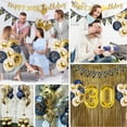 thumbnail image 7 of AYUQI 30th Birthday Decorations Men Blue Gold Happy 30th Birthday Banner, 30th Birthday Balloons, Navy Blue Gold Latex Balloons Party Decorations Confetti Balloons for Men 30 Birthday Party Supplies, 7 of 7