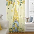 thumbnail image 6 of Yellow Lemons Sheer Curtains 63 Inches Long, Cute Gnomes Summer Fruits Rustic Flowers Light Filering Curtains, Breathable Simi Curtain Privacy Drapes for Living Room Bedroom Window Treatment, 6 of 9