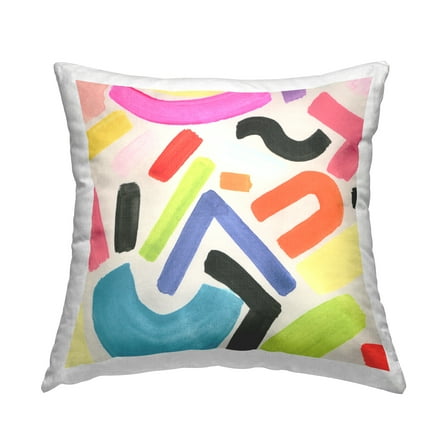 Stupell Industries Modern Squiggle Shapes Decorative Printed Throw Pillow Design by June Erica Vess .