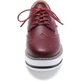 thumbnail image 4 of Women's Platform Lace-Up Wingtips Square Toe Oxfords Shoe, 4 of 7