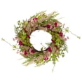 thumbnail image 1 of Northlight Spring Floral Foliage and Berry Twig Wreath, Pink 21", 1 of 5