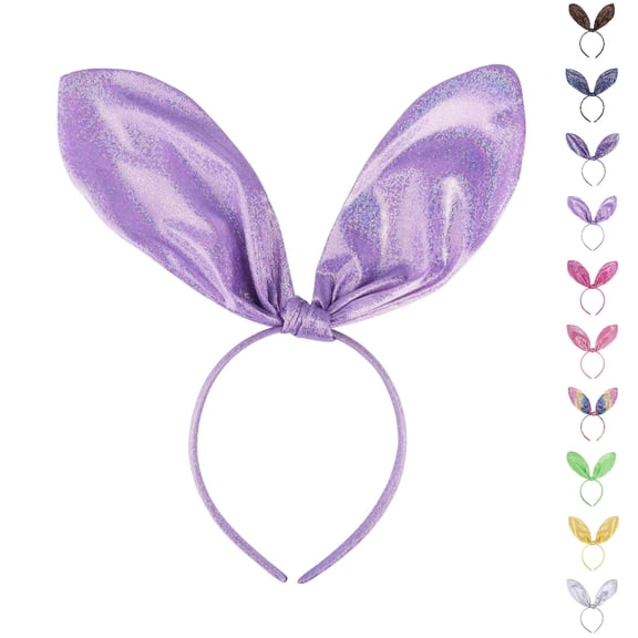 Bmisegm Headbands for Women Easter Large Bunny Ear Headband Fascinator for Kids Adults Hair Accessories One Size