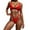 Red, variant on Kogui Women's One Piece Swimsuits Tummy Control Cutout High Waisted Bathing Suit Wrap Tie Back 1 Piece Swimsuit (Red,L)