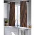 thumbnail image 5 of Rustic Wood Sheer Curtains 39 Inch Length 2 Panels Set for Living Room/Bedroom, Brown Wooden Planks Farmhouse Vintage Kitchen Curtains Grommet Semi-Sheer Curtains Drapes Window Treatments 27.5"x39"x2, 5 of 7