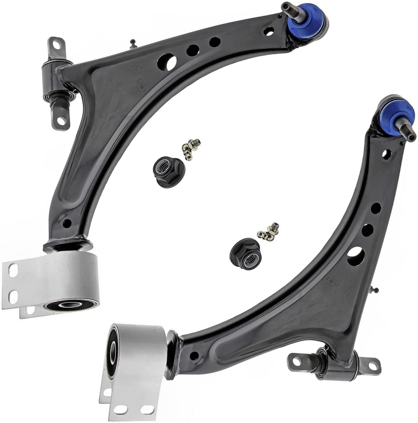Detroit Axle - Front Lower Control Arms for Chevy Malibu Buick LaCrosse Regal, 2 Lower Control Arms w/Ball Joints Assembly, 2 Outer Tie Rods, 2 Sway Bar Links, Replacement