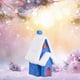 thumbnail image 5 of Mini adorno navideño en miniatura, de casa , figuras colgantes de Navidad, estatua de resina para adornos de pastel de jardín de ha , Azul 3,2x2,2x5,4cm Azul 32x22x54cm perfecl Figuras en miniatura, 5 of 8