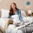 thumbnail image 3 of Bare Home Cozy Fleece Sheet Set - Extra Plush Polar Fleece - Deep Pocket - Twin XL, White, 3 of 8