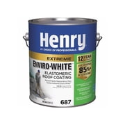 HENRY CO 687 Elastomeric Roof Coating, Enviro White, 1-Gal. HE687046