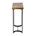 thumbnail image 3 of 36 Inch Industrial Console Sofa Table, Plank Wood Top, Matte Black Frame- Saltoro Sherpi, 3 of 5