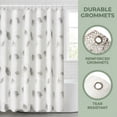 thumbnail image 2 of REGALWOVEN Printed Shower Curtain ,Waterproof PEVA Bath Shower Curtain Sets with 12 Hooks for Bathroom Decor Leaves 71"W x 71"L, 2 of 7