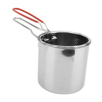 Stainless Steel Deep Fryer Pot with Basket - 304 Oil Filter Container for Kitchen & Camping