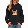 thumbnail image 6 of NOLDARES Cat Pouch Hoodie for Women Kangaroo Pocket Dog Pouch Sweatshirts Pet Carrier Animal Holder Long Sleeve Pullover Tops,Black,XXL, 6 of 9