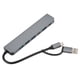 thumbnail image 1 of Adaptador Multipuerto USB C, Función De Carga Hub Tipo C Confiable Conexión Estable De aleación De Aluminio Para Teléfonos Para Computadoras Portátiles, 1 of 7