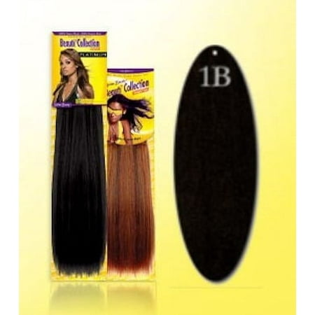 Beauti Collection Human Hair Extensions – G/Yaki Weave Bulk 14 – #1B Black – Size: 14 Beauti Collection Human Hair Extensions – G/Yaki Weave Bulk 14 – #1B Black – Size: 14