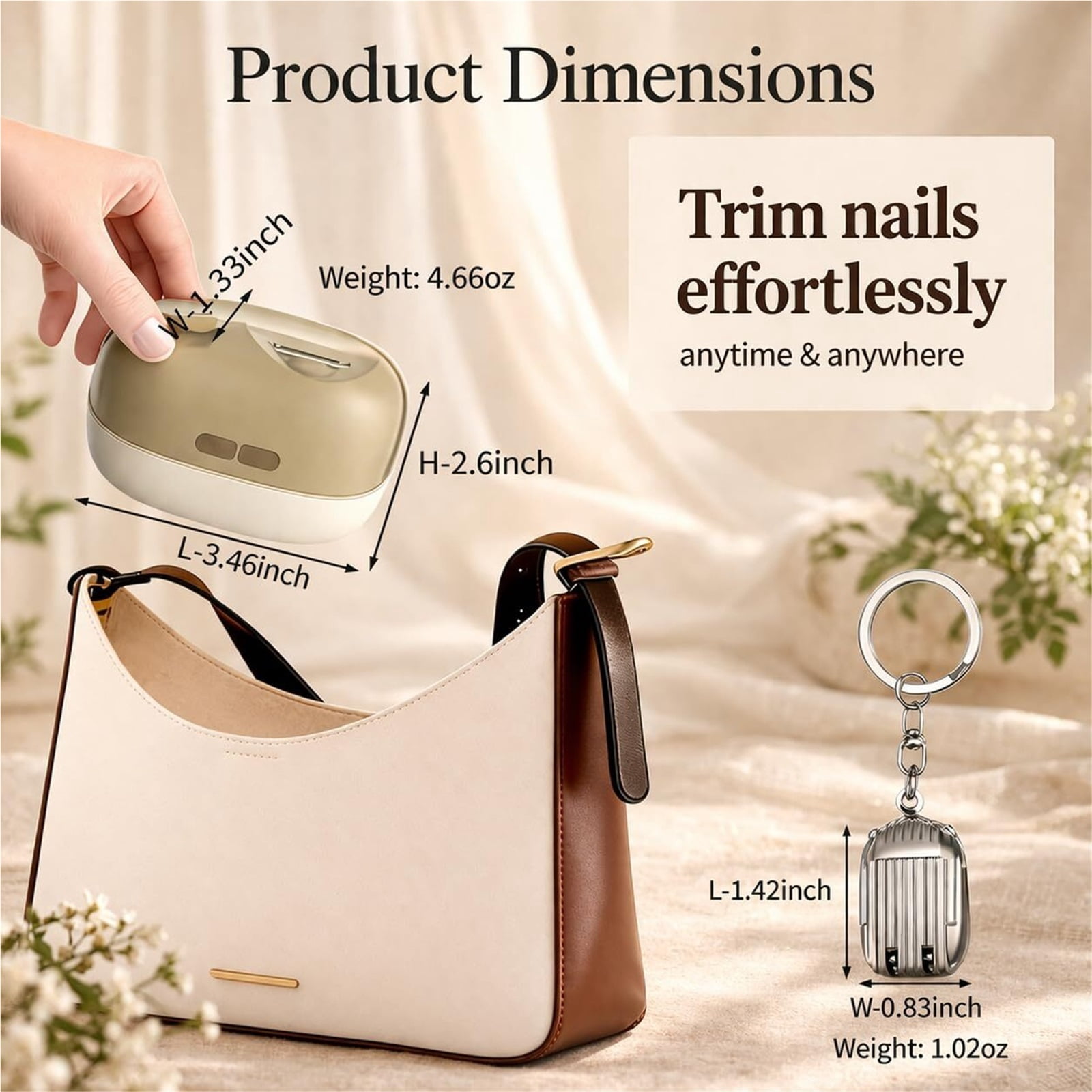 Electric Nail Clippers for Seniors,2026 New Smart Electric Nail Clippers,2 in 1 Electric Toe Nail Clipper with Polishing, USB, LED Light, Safety First Nail Clippers Baby with Mini Folding Keychain