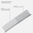 thumbnail image 4 of Pet Comb, Knots Removal Rounded Ends Cat Grooming Comb Professional  for Short Haired Pets 92426 S, 4 of 7