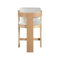 thumbnail image 6 of Meridian Furniture Sacha Cream Linen Textured Fabric Stool, 6 of 9