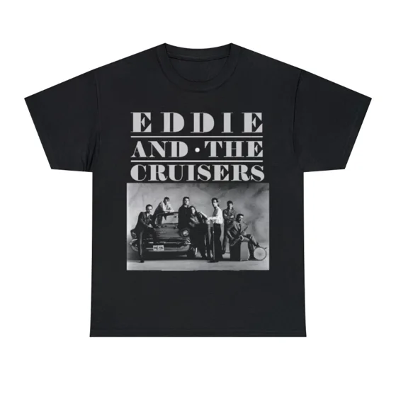 VINTAGE Eddie and the Cruisers band shot Short Sleeve T-shirt, size S-5XL