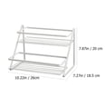 thumbnail image 2 of WASHWEPE Home Storage Rack 1Set White Carbon Steel Double Layer Space Saving For Kitchen And Bathroom, 2 of 8