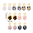 thumbnail image 2 of Minnieouse Pendientes de gota Accesorios populares Patrón largo Pendiente geométrico Regalo de aniversario Gancho de oreja hexagonal para de Ropa, zapatos y accesorios Miscelánea Blanco, 2 of 6