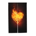 thumbnail image 7 of Doorway Drape Split Curtains, Heart Fire Flame Room Divider Privacy Door Curtains, 34" x 56", 7 of 7