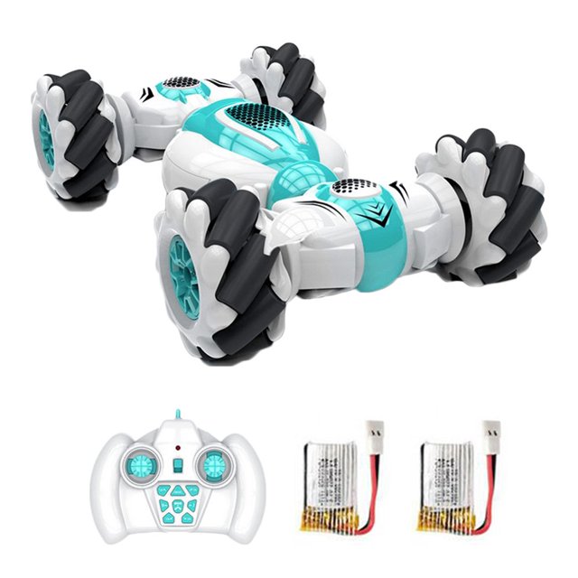 RC Stunt Car 2.4GHz 4WD Remote Control Car Watch Gesture Sensor Car Deformable -Terrain Off Road Car with 360° Flips and Double Sided Rotating Electric Toy Car for Boys and Girls