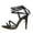 Black, variant on Anuirheih Women's Shoes Slippers Casual Lace-up Sandals Sparkling Super High Heel Pointed Toe Sandals Women (Black)