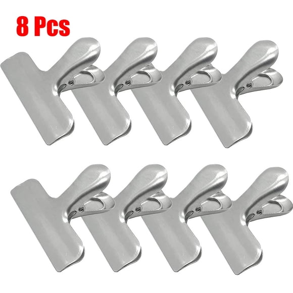 Conjunto de 8 clips para bolsas de chips de metal Acero inoxidable clips para snacks de cocina en casa