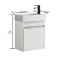 thumbnail image 6 of 18" Modern Floating Wall Mounted Bathroom Vanity with Sink, Bathroom Storage Cabinet with Shelf, 6 of 7