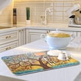 thumbnail image 6 of FREEAMG Dish Drying Mat Colorful Tree Absorbent Dry Mats for Dishes Draining Pad for Kitchen Countertop 16" x 18", 6 of 7