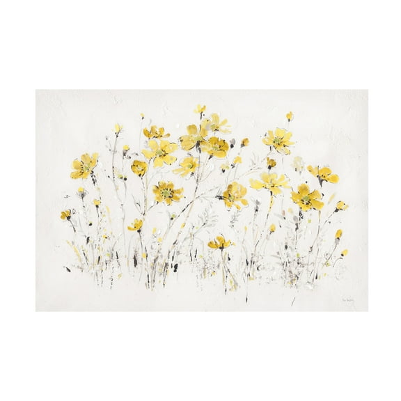 Lisa Audit 'Wildflowers I Bright Yellow' Canvas Art