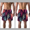 thumbnail image 3 of luoweisi Men's Beach Shorts Quick Dry Swim Trunks with Mesh Lining Halloween Scary Hands L, 3 of 5