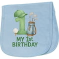 thumbnail image 2 of Inktastic Golf Themed My 1st Birthday Baby Burp Cloth, 2 of 3