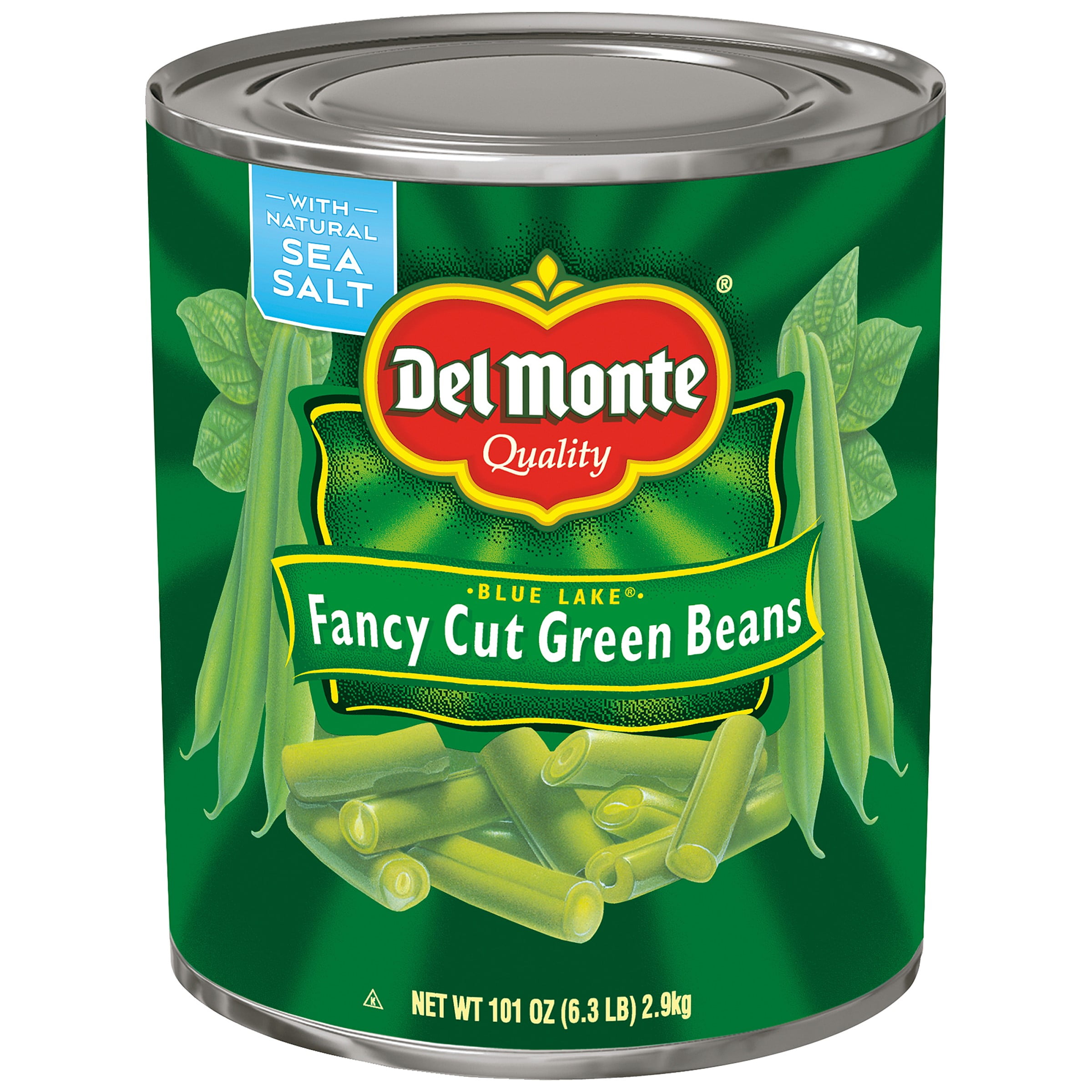 Del Monte BLUE LAKE Fancy Cut Green Beans, 101 oz Can