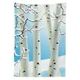 thumbnail image 3 of Ambesonne Winter Tablecloth Rectangular Table Cover, Seasonal Snow Forest, 60"x90", Pale Blue Ivory Black, 3 of 4