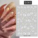 thumbnail image 1 of Pegatina para uñas con marco plateado 3D, deslizadores de líneas de rayas bronceadas plateadas para uñas, calcomanías de patrón Tribal, tatuajes de uñas florecientes de mármol, 1 of 5