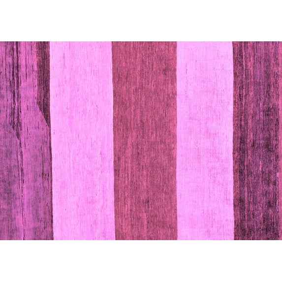 Ahgly Company Indoor Rectangle Solid Purple Modern Area Rugs, 6' x 9'