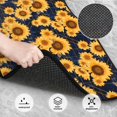 thumbnail image 3 of Zufioo Navy Blue Plaid Sunflower Print Car Floor Mats Four-piece Set, Car Interior Accessories - Corrosion-resistant, Non-Slip, Suitable for Cars, Trucks, Vans, 3 of 7