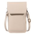 thumbnail image 3 of Mini cruzado para teléfono móvil, monedero con ranuras para tarjetas, correa hombro, cruzado para mujer, de Beige Yinane Monedero de hombro, 3 of 6