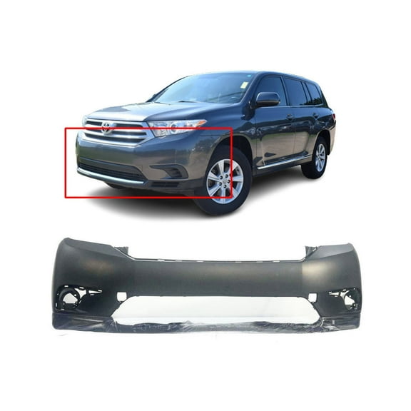 DCP Front Bumper Cover For 2011-2013 Toyota Highlander Primed TO1000374