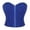 Blue, variant on Strapless Corset Tops for Women Lace Up Overbust Boned Bustiers Going out Crop Bandeau Tube Top