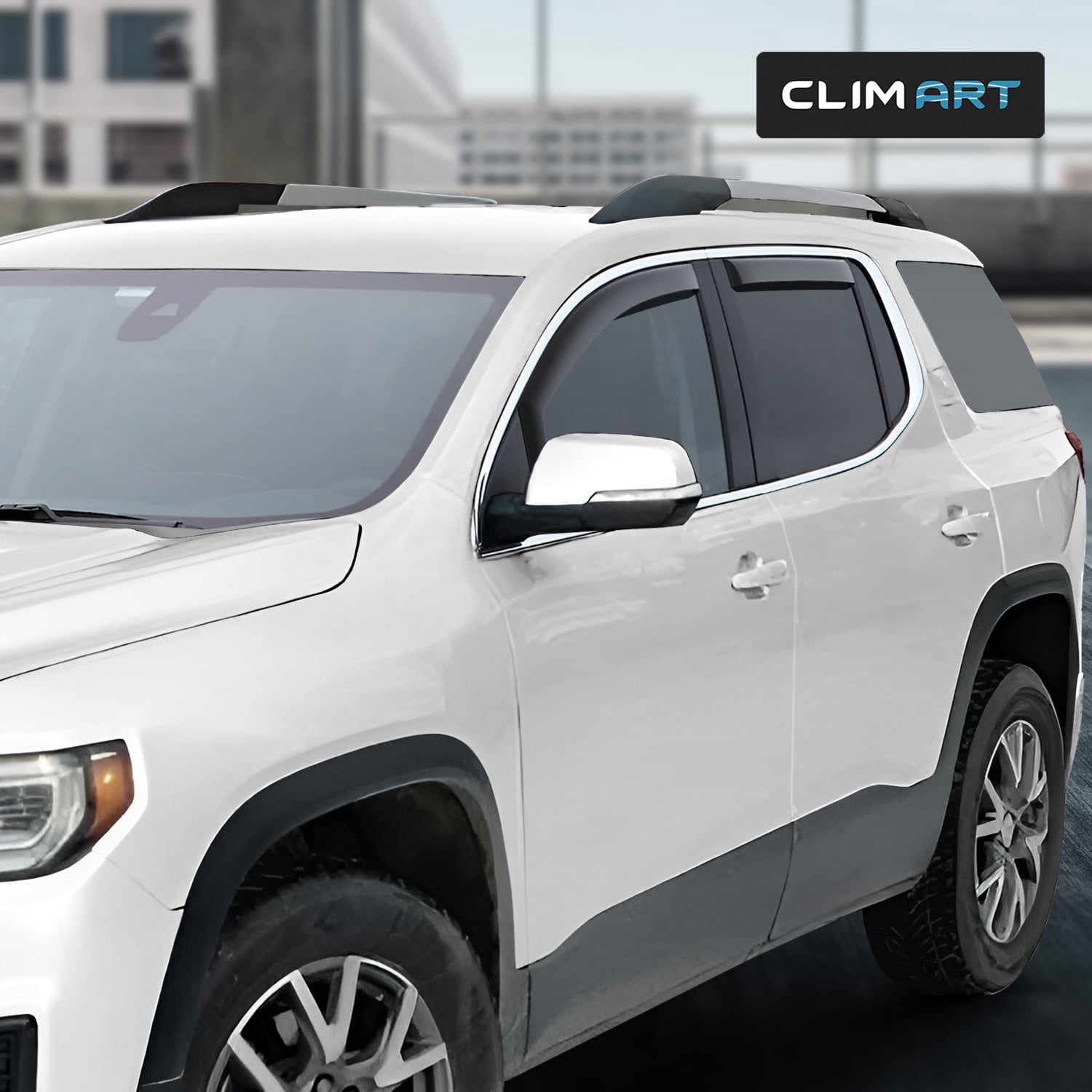 CLIM ART in-Channel Incredibly Durable Rain Guards for GMC Acadia 2017-2023, Original Window Deflectors, Vent Window Visors, Vent Deflector, 4 pcs. - 617535