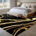 thumbnail image 5 of Black Gold Large Area Rugs 6x9 ft Marble Luxury Abstract Glitter Fluid Pattern Washable Rug Non Slip Indoor Carpet Absorbent Floor Mat for Living Room Bedroom Dining Room, 5 of 9