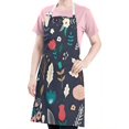 thumbnail image 5 of Pioneer Flower Floral Print Pattern Apron-Garden Aprons for Women with Pockets-Cotton Linen Waterproof Kitchen Cooking Gardening Aprons Adjustable for Kitchen,Cooking,BBQ and Salon 33x27 Inch, 5 of 7